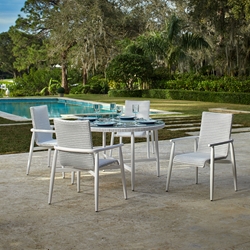 Lloyd Flanders Fairview Outdoor Wicker Round Dining Table - LF-FAIRVIEW-SET2