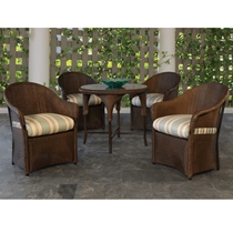 Freeport 5 Piece Wicker Dining Set with Round Table