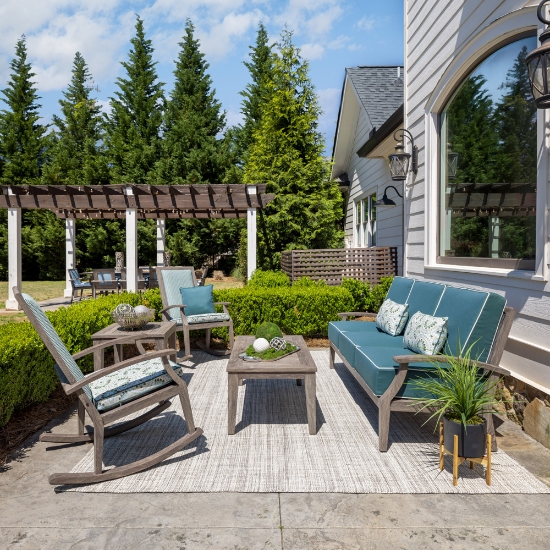 Frontier Sofa and Porch Rocker Set