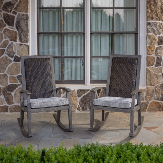 Lloyd Flanders Frontier Set of 2 High Back Porch Rockers - LF-FRONTIER-SET7