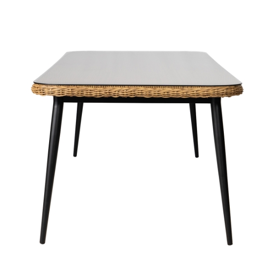 Lloyd Flanders Galloway 95" Rectangular Dining Table side