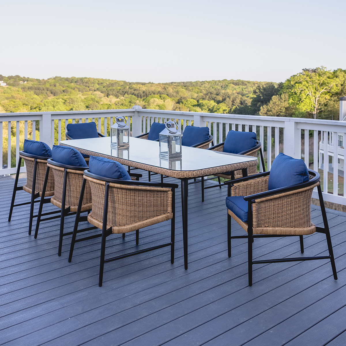 Lloyd Flanders Galloway Dining Set for 8 - LF-GALLOWAY-SET2