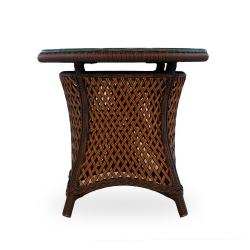 Lloyd Flanders Grand Traverse 24 inch round Glass Top End Table - 71018