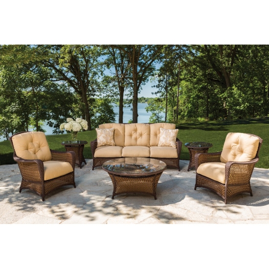 Lloyd Flanders Grand Traverse Wicker Patio Sofa Set - LF-GRANDTRAVERSE-SET14