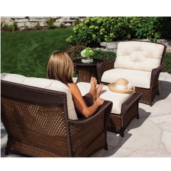 Lloyd Flanders Grand Traverse 4 Piece Patio Set - LF-GRANDTRAVERSE-SET3