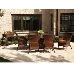 Lloyd Flanders Grand Traverse 7 Piece Dining Set with Optional Serving Cart - LF-GRANDTRAVERSE-SET7