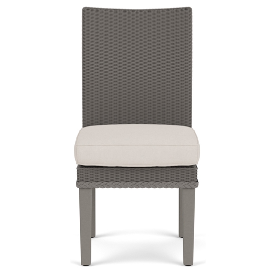 Lloyd Flanders Hamptons Wicker Armless Dining Chair Front View