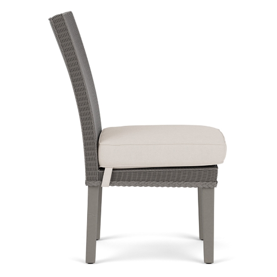 Lloyd Flanders Hamptons Wicker Armless Dining Chair Side View