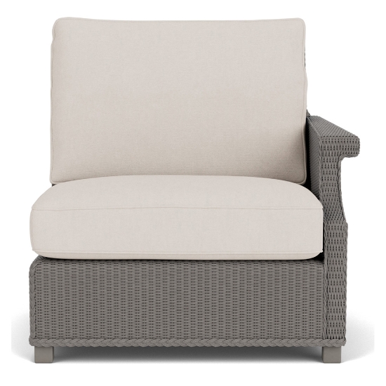Lloyd Flanders Hamptons Wicker Left Arm Sectional Chair Front View