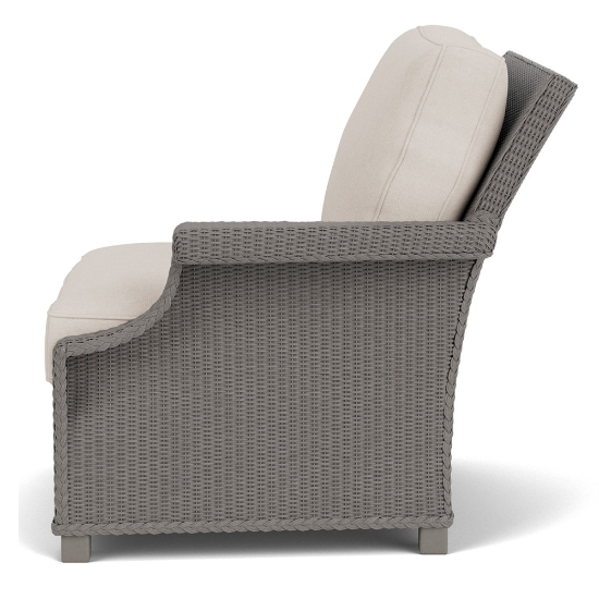 Lloyd Flanders Hamptons Wicker Left Arm Sectional Chair Open Side View