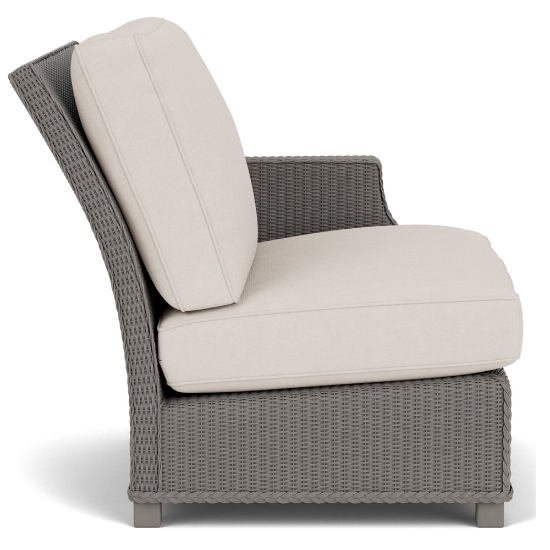 Lloyd Flanders Hamptons Wicker Left Arm Sectional Chair Side View