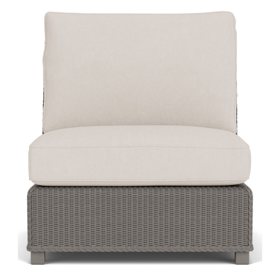 Lloyd Flanders Hamptons Wicker Armless Sectional Chair Front View