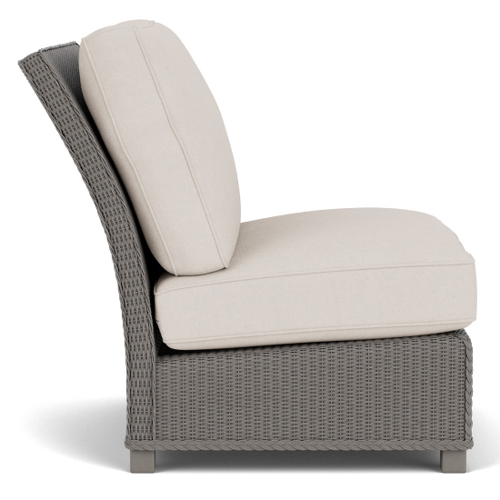 Lloyd Flanders Hamptons Wicker Armless Sectional Chair Side View