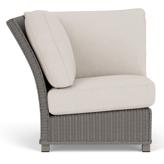 Lloyd Flanders Hamptons Corner Sectional Wicker Chair Side View