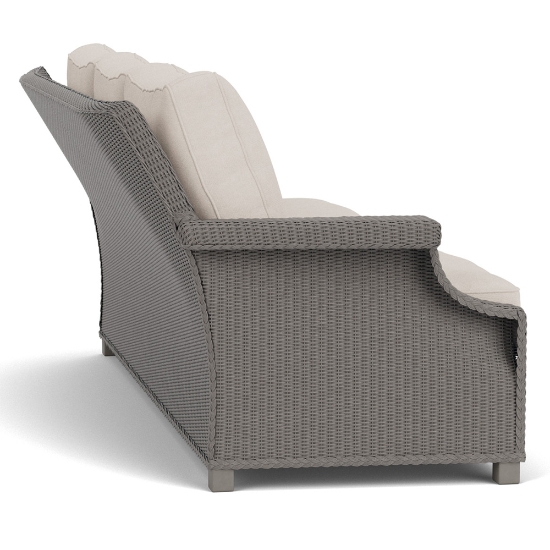 Lloyd Flanders Hamptons Wicker Sofa Side View