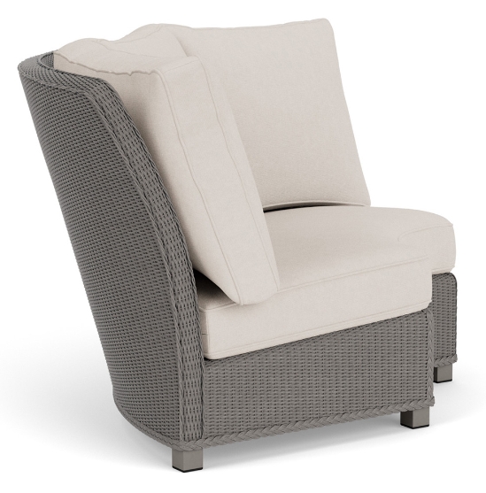 Lloyd Flanders Hamptons Wicker Wedge Sectional Corner Side View