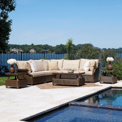 Lloyd Flanders Hamptons Loom Wicker Sectional - LF-HAMPTONS-SET17