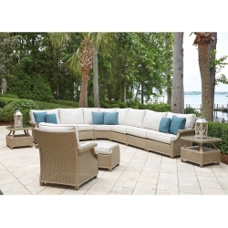 Lloyd Flanders Hamptons Large Outdoor Wicker Sectional Set - LF-HAMPTONS-SET19