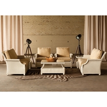 Hamptons Wicker Patio Lounge Chair Set