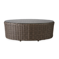 Lloyd Flanders Largo Oval Cocktail Table w/Lay On Glass Top - 241044