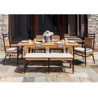 Lloyd Flanders Low Country Dining Set with Seat Cushions - LF-LOWCOUNTRY-SET16