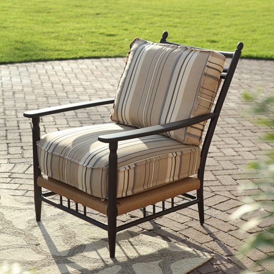 Low Country Woven Vinyl Wicker Lounge Chair - 77002