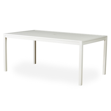 Lloyd Flanders Lux Umbrella Rectangle Dining Table in Gloss White - 54368-801