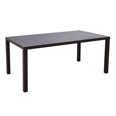 Lloyd Flanders Lux Umbrella Rectangle Dining Table in Gloss Anthracite - 54368-811