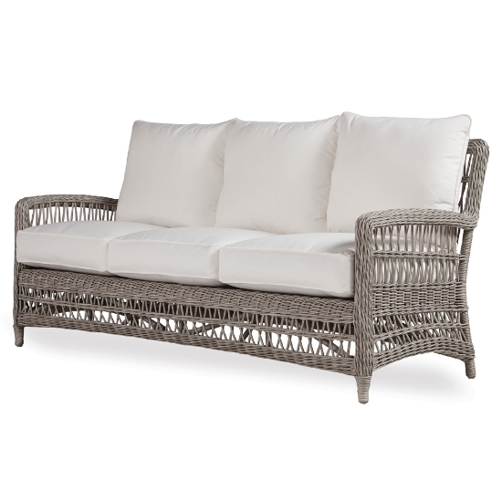 Mackinac Woven Vinyl Wicker Sofa - 273055
