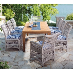 Lloyd Flanders Mackinac Wicker Dining Set with Seating for 8 - LF-MACKINAC-SET4