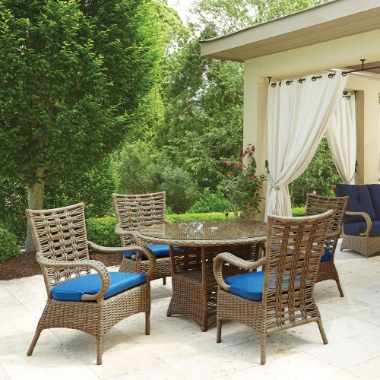 Lloyd Flanders Magnolia Round Outdoor Wicker Dining Set for 4 - LF-MAGNOLIA-SET2