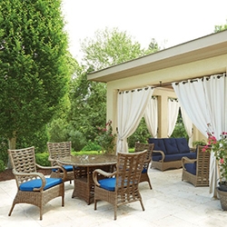 large wicker outdoor dining sets