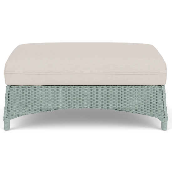 Lloyd Flanders Mandalay Wicker Large Ottoman Front View
