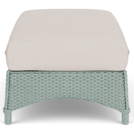 Lloyd Flanders Mandalay Wicker Large Ottoman Side View