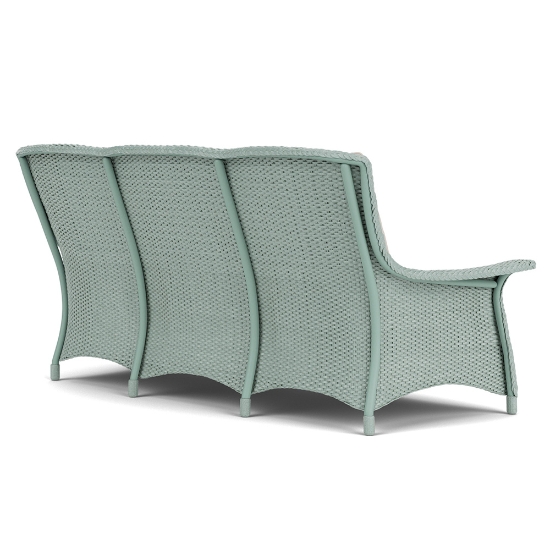Lloyd Flanders Mandalay Wicker Sofa Back Angle View