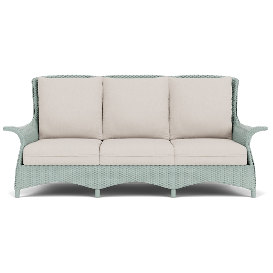 Lloyd Flanders Mandalay Wicker Sofa Front View
