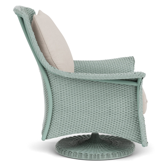 Lloyd Flanders Mandalay Wicker Swivel Rocker Side View