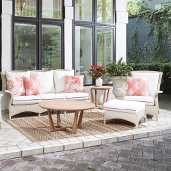 Lloyd Flanders Mandalay Loom Wicker Sofa and Lounge Chair Patio Set - LF-MANDALAY-SET14