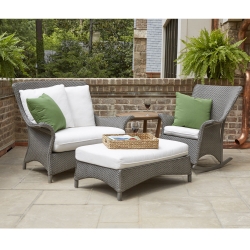 Lloyd Flanders Mandalay Chair and a Half with Porch Rocker and Ottoman Set - LF-MANDALAY-SET16