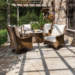 Lloyd Flanders Mandalay Fire Pit Chat Set - LF-MANDALAY-SET5