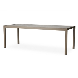 Lloyd Flanders Milan 86" x 35" Rectangular Umbrella Dining Table - 475086