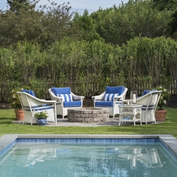 Lloyd Flanders Nantucket Loom Wicker Lounge Chair Set of 4 - LF-NANTUCKET-SET17