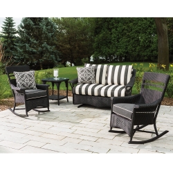 Lloyd Flanders Nantucket  Wicker 4 Piece Motion Patio Set - LF-NANTUCKET-SET13