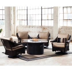 Lloyd Flanders Nantucket Fire Pit Set - LF-NANTUCKET-SET4