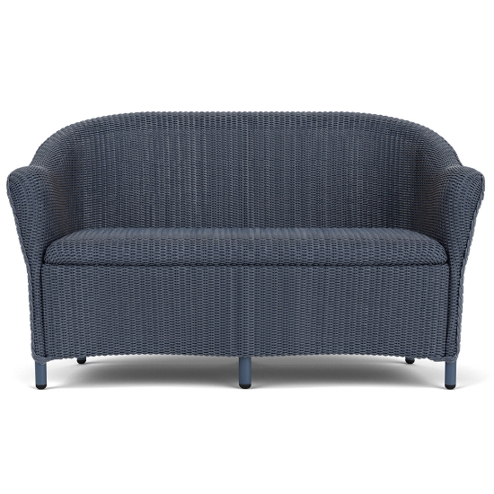 Lloyd Flanders Reflections Wicker Loveseat with Padded Seat Front View