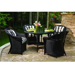 Lloyd Flanders Reflections Loom Wicker 5 Piece Patio Dining Set - LF-REFLECTIONS-SET1
