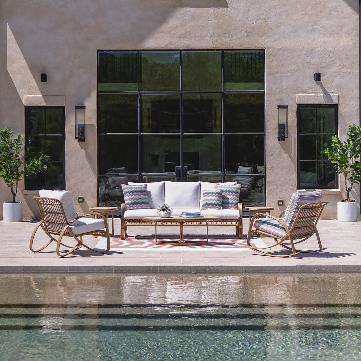 Lloyd Flanders Riviera Outdoor Sofa and Lounge Chair Set - LF-RIVIERA-SET4