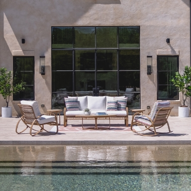 Lloyd Flanders Riviera Outdoor Sofa and Lounge Chair Set - LF-RIVIERA-SET4
