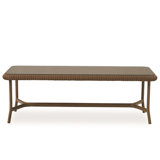Lloyd Flanders Solstice 53" Rectangular Cocktail Table front view