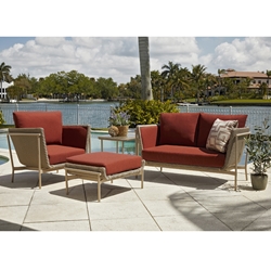 Lloyd Flanders Solstice Outdoor Loveseat and Lounge Chair Wicker Furniture Set - LF-SOLSTICE-SET2